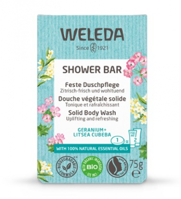 Feste Duschpflege Weleda Geranium + Litsea Cubeba (75gr)
